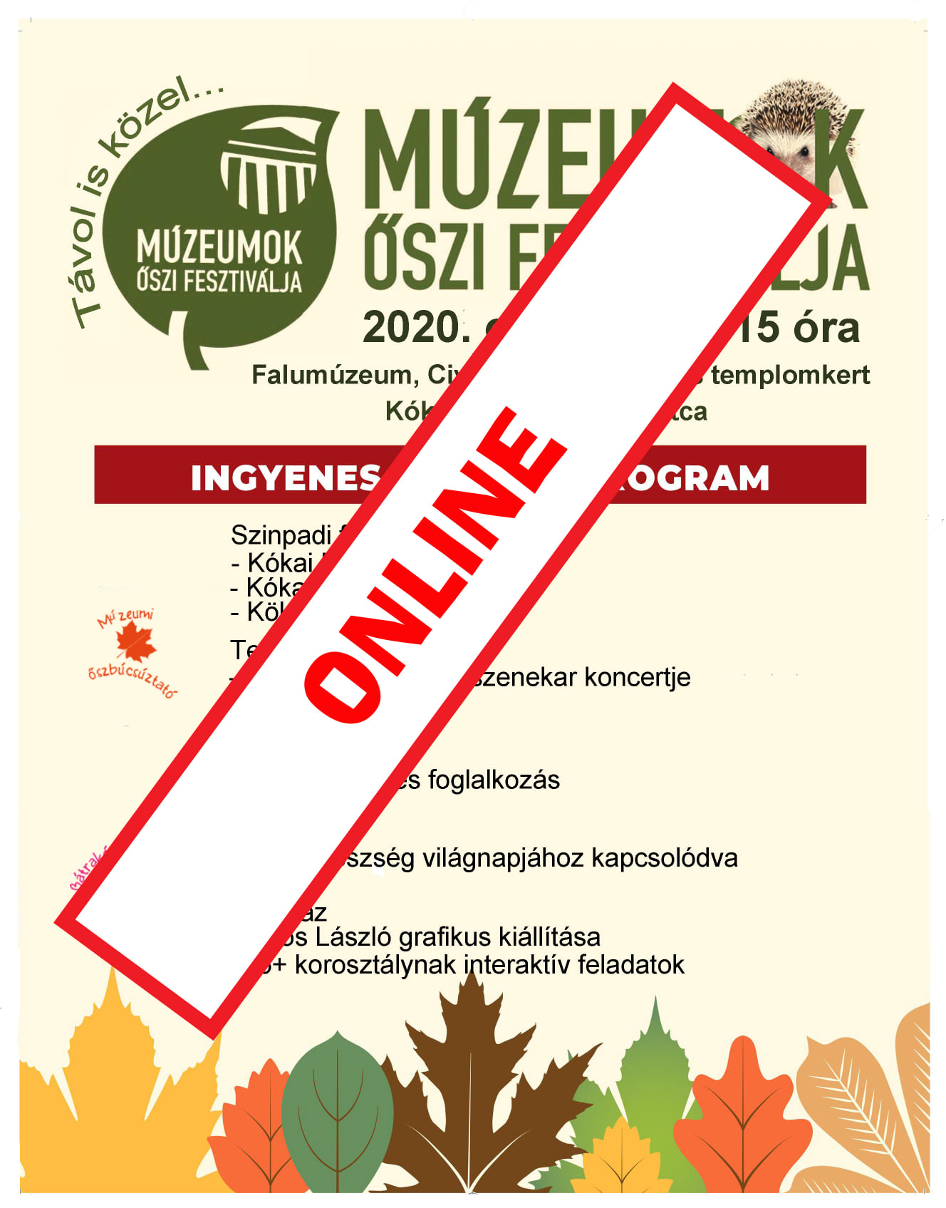 Múzeumok őszi fesztiválja ONLINE 2020