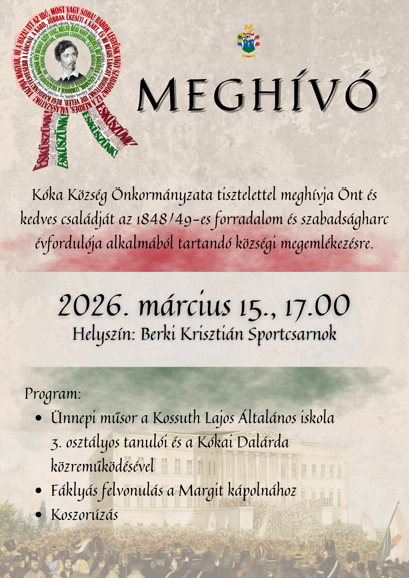Kóka 2026. Március 15-i megemlékezés